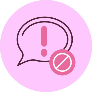 Uyarı web simgesi basit illüstrasyon 