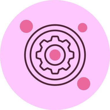 Ayarlar Düğme simgesi, vektör illüstrasyonu basit tasarım