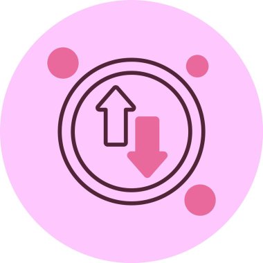 Yönler Düğme simgesi, vektör illüstrasyonu basit tasarım