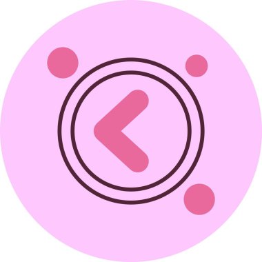 sol ok web simgesi vektör illüstrasyonu 