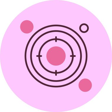 İzleyici Düğmesi simgesi, vektör illüstrasyonu basit tasarım