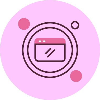 Tarayıcı Düğmesi web simgesi, basit vektör illüstrasyonu