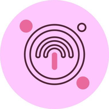 Hotspot düğme simgesi, vektör illüstrasyonu basit tasarım