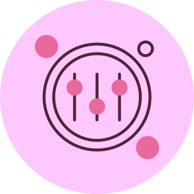 Kontrol Düğmesi simgesi, vektör illüstrasyonu basit tasarım