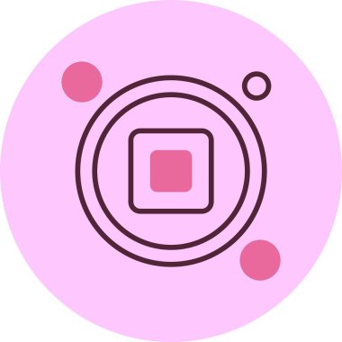 Düğme simgesi, vektör illüstrasyonu basit tasarım