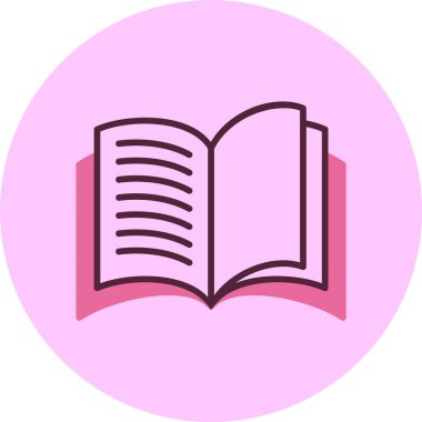 kitap simgesi, vektör illüstrasyonu basit tasarım
