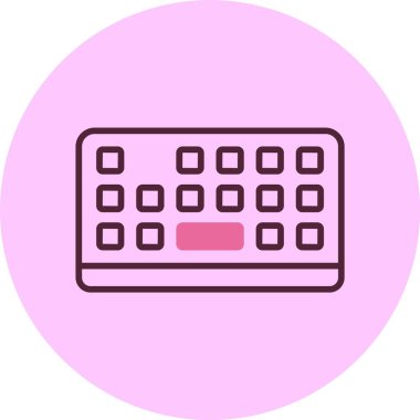 Klavye. Web simgesi basit illüstrasyon 