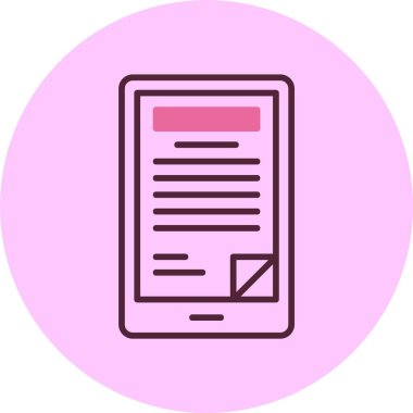 E-kitap simgesinin vektör illüstrasyonu