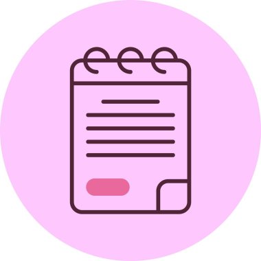 Not defteri. Web simgesi basit illüstrasyon 