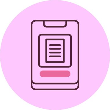 Eğitici uygulama. Web simgesi basit illüstrasyon 