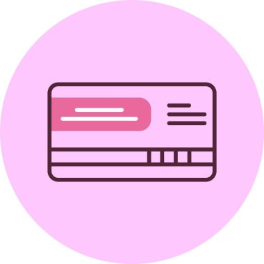 Kart. Web simgesi basit illüstrasyon 