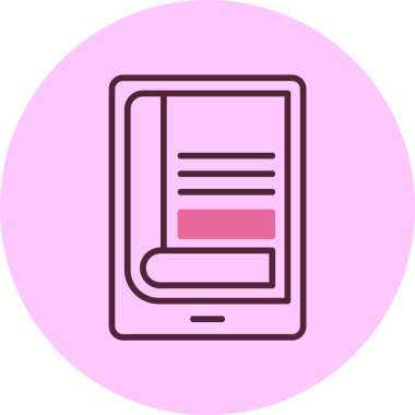 Dijital kitap kapağı. simge, vektör illüstrasyonu basit tasarım