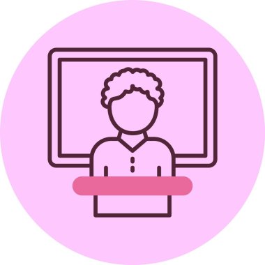 Edebiyat semineri. Web simgesi basit illüstrasyon 