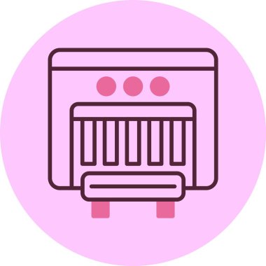 Endüstriyel Makine Web simgesi vektör çizimi