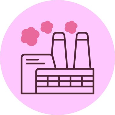 Fabrika Baca Web simgesi, basit vektör illüstrasyonu