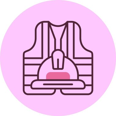  Mesleki Güvenlik Web simgesi vektör illüstrasyonu