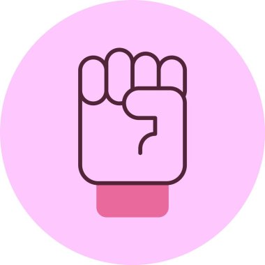 Yumruk Ağı Simgesi Vektör İllüstrasyonu Yükseltiliyor