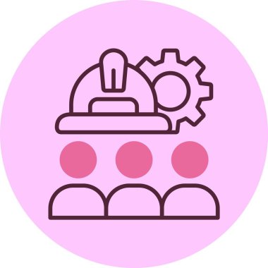 Çeşitli İşgücü Web simgesi vektör illüstrasyonu