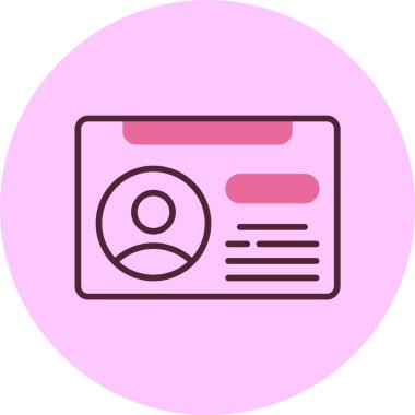 Kart. Web simgesi basit illüstrasyon 