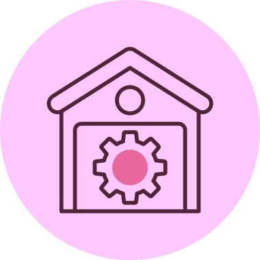 Atölye. Web simgesi basit illüstrasyon