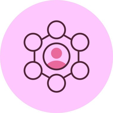 Union Organizer web simgesi vektör illüstrasyonu