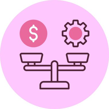 Maaş Ölçekli Web simgesi vektör çizimi