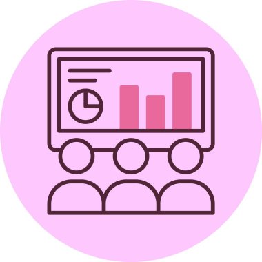 Eğitim Oturumu web simgesi vektör illüstrasyonu