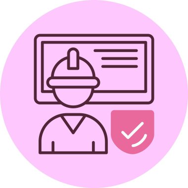 İş Güvenliği Eğitim Ağı vektör çizimi