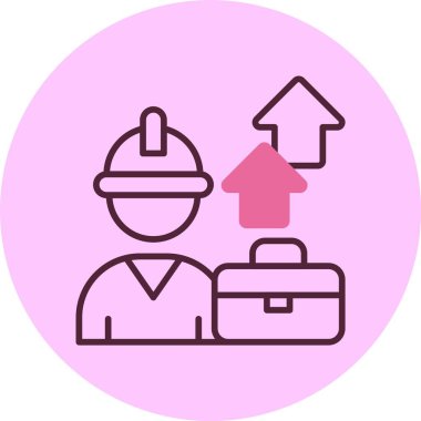 iş tanıtım web simgesi vektör illüstrasyonu