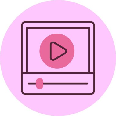 Oynayın. Web simgesi basit illüstrasyon 