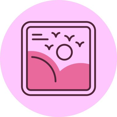 fotoğraf web simgesi vektör illüstrasyonu