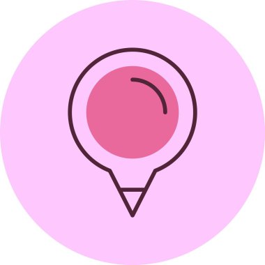 Konum Pin web simgesi, basit vektör illüstrasyonu