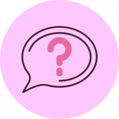 Soru işareti. Web simgesi basit illüstrasyon