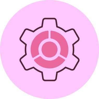 ayarlar dişli ağ simgesi, basit vektör illüstrasyonu