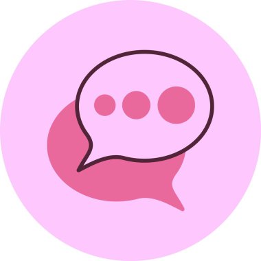 konuşma balonu simgesi, vektör illüstrasyonu 