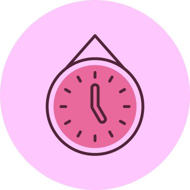 Saat simgesi vektör illüstrasyonu 