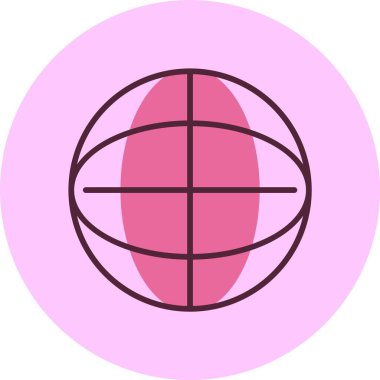 Dünya. Web simgesi basit illüstrasyon