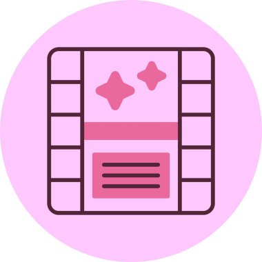 Kamera rulosu web simgesi vektör illüstrasyonu