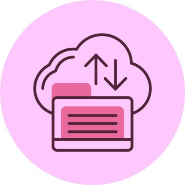 Bulut depolama ağı vektör illüstrasyonuName