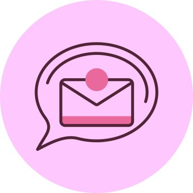 Yeni E- posta web simgesi, basit vektör illüstrasyonu