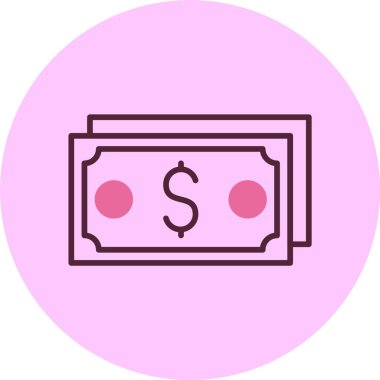 USD Dolar simge vektör illüstrasyonu