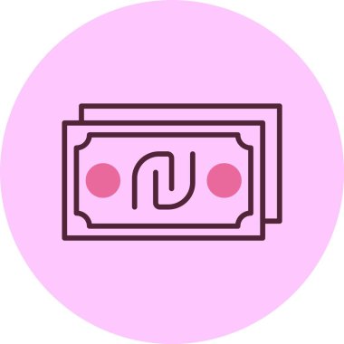  İsrail Shekel web simgesi basit illüstrasyon