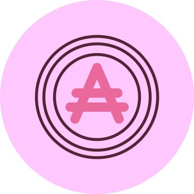 Arjantin Peso Sembolü. Web simgesi basit illüstrasyon