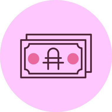 Arjantin Pezosu web simgesi basit illüstrasyon