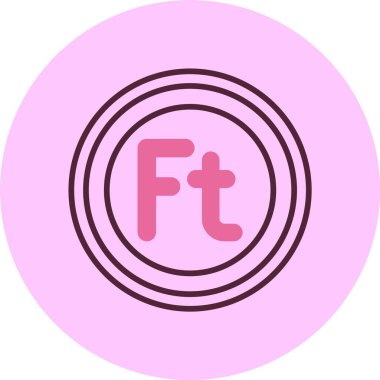 Macar Forint Sembolü. Web simgesi basit illüstrasyon