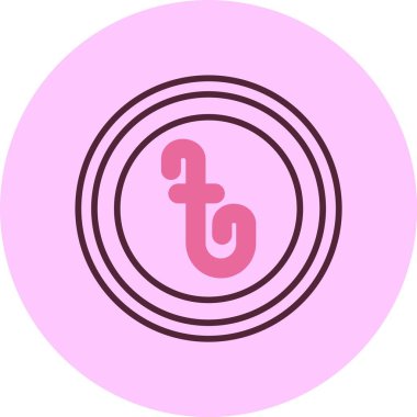 Bangladeş Para Birimi Web simgesi basit illüstrasyon