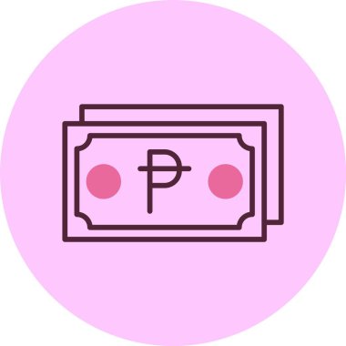 İspanya peseta web simgesi basit illüstrasyon