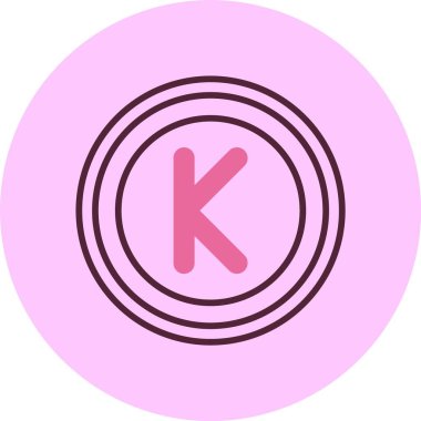 Myanmar Kyat Sembolü. Web simgesi basit illüstrasyon