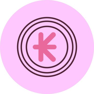 Lao Kip Sembolü. Web simgesi basit illüstrasyon