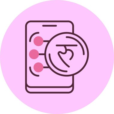 Nepal Rupisi web simgesi basit illüstrasyon